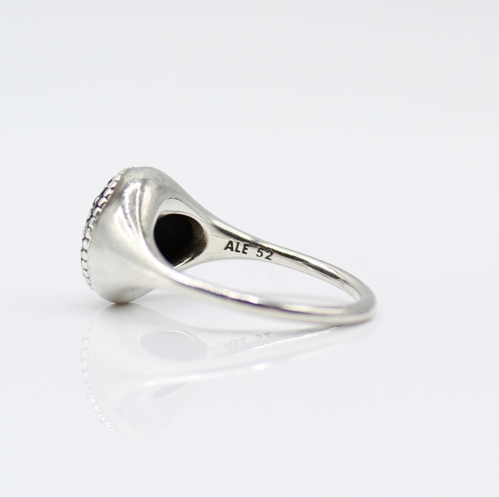 Pandora silver One Pod black pavé cz ring - Picture 5 of 9